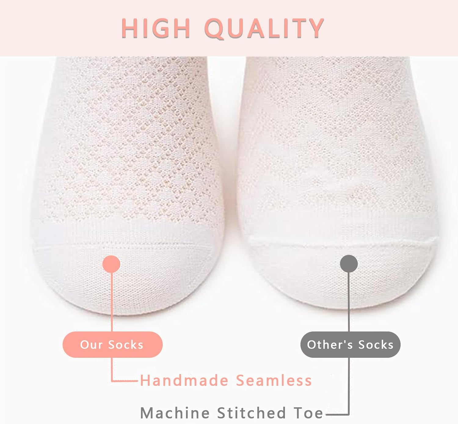 Checkzed 5 Pack Baby Mesh Thin Socks， Cotton Low Cut Kids Toddler， Wrap Ankle Socks，Soft White Non Slip Socks for Girls or Boys，Comfortable Children'S Sports Socks image number 5