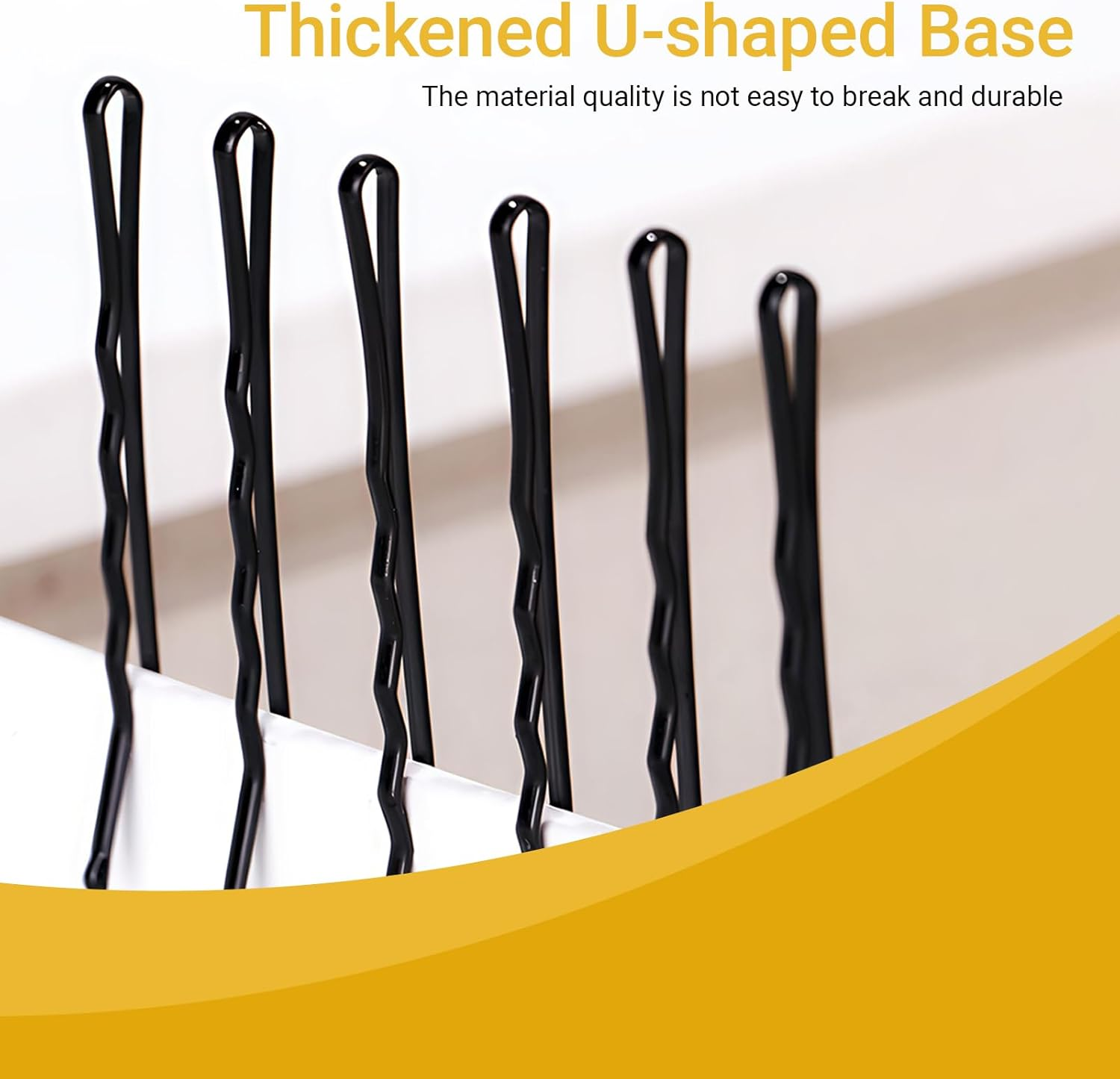 Bobby Pins for Women, Brown Wavy Hair Pins, Medium Size with Storage Jar, Strong Grip image number 6