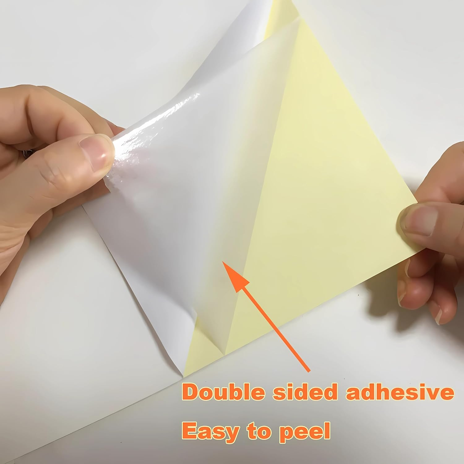 25 Sheets of A4 Clear Double-Sided Tape, Extra-Strong Adhesive with Yellow Liner for DIY, Crafts, Party Decor, and Home Decorative Tape image number 2