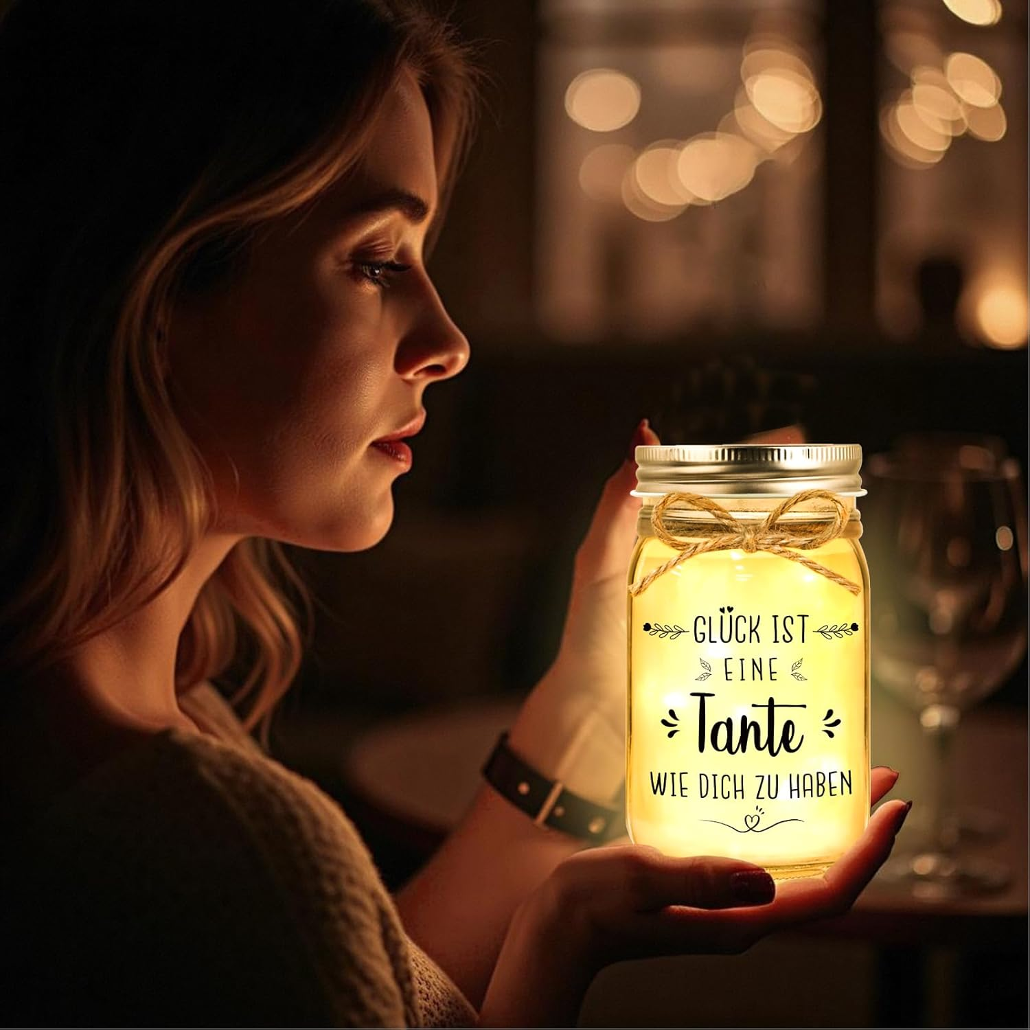 Hiipeefeel Best Aunt Gift, LED Bottle Light, Favourite Aunt, Birthday Gift, Mother'S Day Gift, Mother'S Day Gift, Christmas image number 1