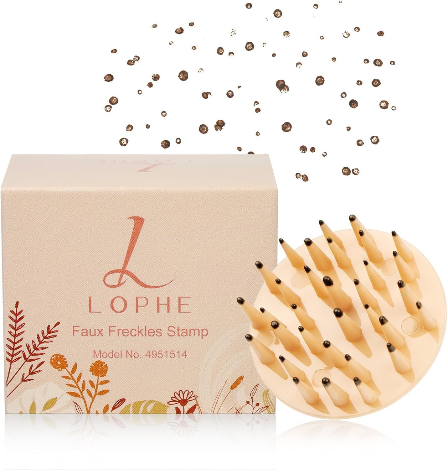 LOPHE Freckle Stamp, Liquid Freckles Pen, Fake Freckles Liquid Air Cushion, Long Lasting Waterproof Quick Dry Lifelike Freckles Marker Makeup(Brown)