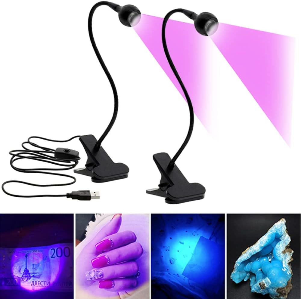 Nail Dryer Nail Art Tools Led Ultraviolet Lights Light Desk Lamp Clip on Flexible Metal Tube Lamp USB Mini Uv Gel Curing Portable Nail Dryer Nail Lamp image number 6