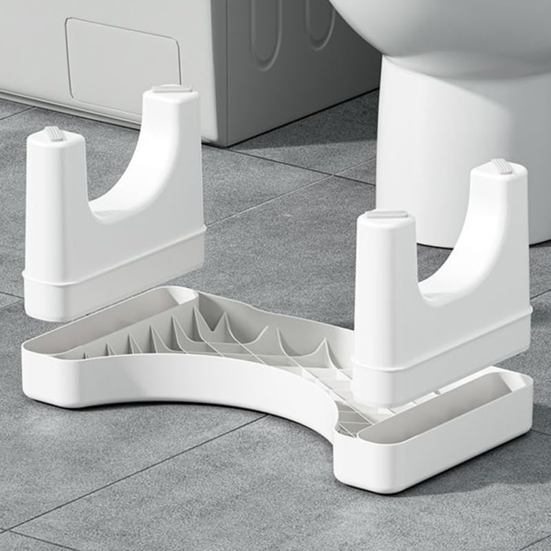 Flying Stool Toilet Foot Rest Adjustable Height Bathroom Stool for Home Use Anti-Skid Pp Material Comfortable Support for Adults and Children image number 4