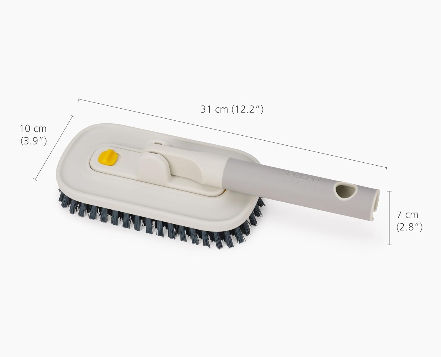 Joseph Joseph Cleantech 2-In-1 Tile Scrubber and Grout Brush with V-Shaped Bristles, Soft-Grip Handle image number 3