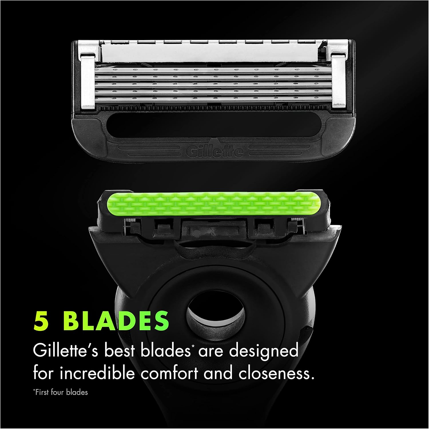 Gillette Labs Mens Razor with Exfoliating Bar, Shaving Kit for Men, Includes 1 Handle, 2 Razor Blade Refills, 1 Premium Magnetic Stand image number 1