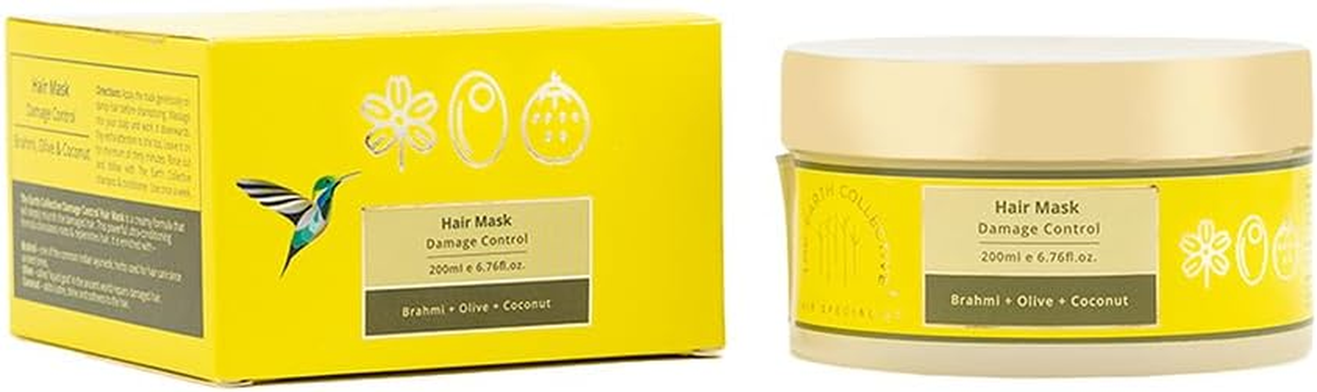 THE EARTH COLLECTIVE Hair Mask for Smoothening Hair | Contains Brahmi, Olive Coconut, Nourishes Damaged Hair, Replenishes, Damage Control | Pak of 200 Ml image number 6