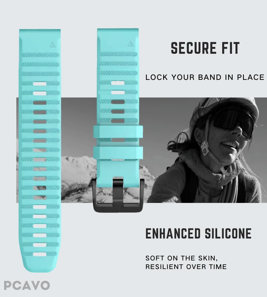 22Mm Quickfit Watch Band for Garmin Fenix 5 Fenix 6 Fenix 7 Forerunner 935 745 965 955, Silicone Replacement Strap for Garmin Quatix 5/6/7 47Mm Descent G1 image number 2