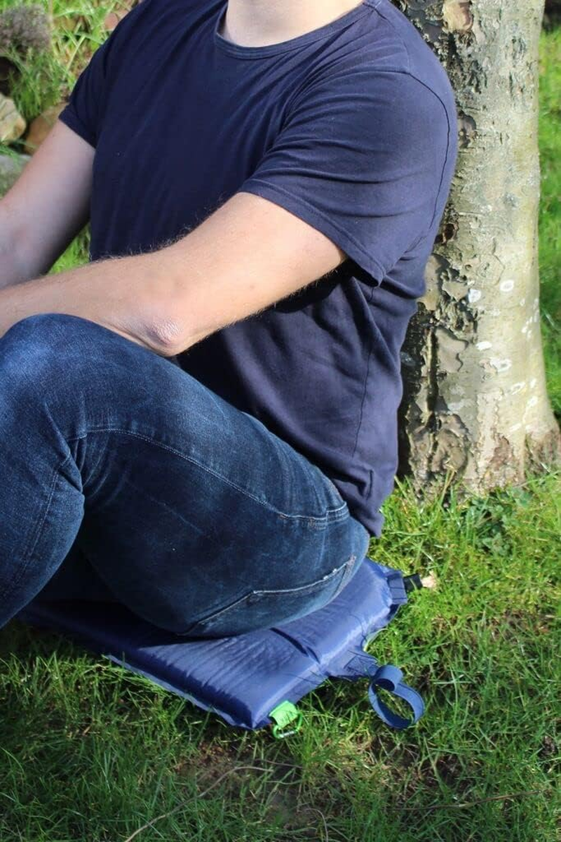 Moses. Expedition Natur Self-Inflating Seat Mat, Outdoor Seat Cushion for Children, Perfect to Take to Nursery 9839 Blue, Green, Roll-Up, Blue, Green, Aufrollbar, Casual image number 1