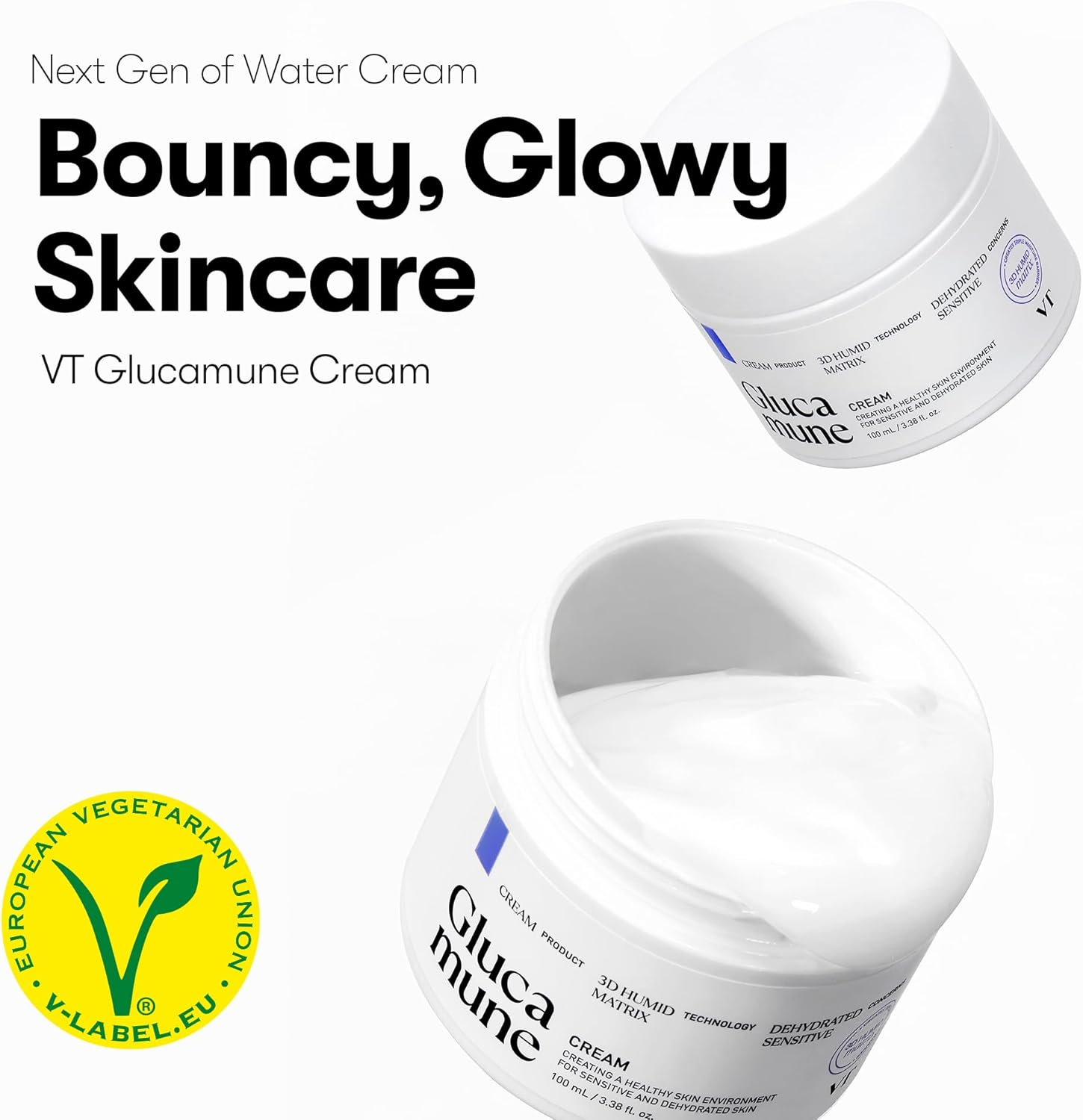 VT COSMETICS Glucamune Cream, Intensive Hydration, Soothing & Moisturizing Care for Sensitive Skin, Glow Finish (100Ml) image number 5