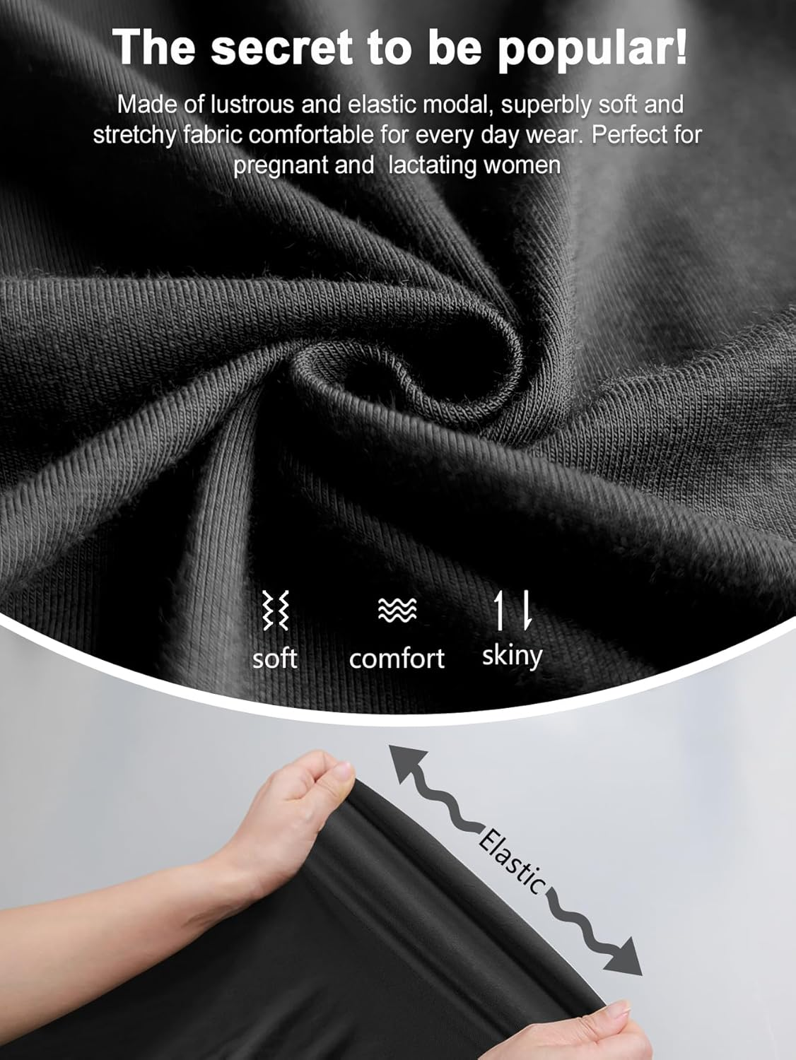 PARNIXS Women'S Summer Nursing Dress Short Sleeve Maternity Knee Length Breastfeeding Dress image number 4