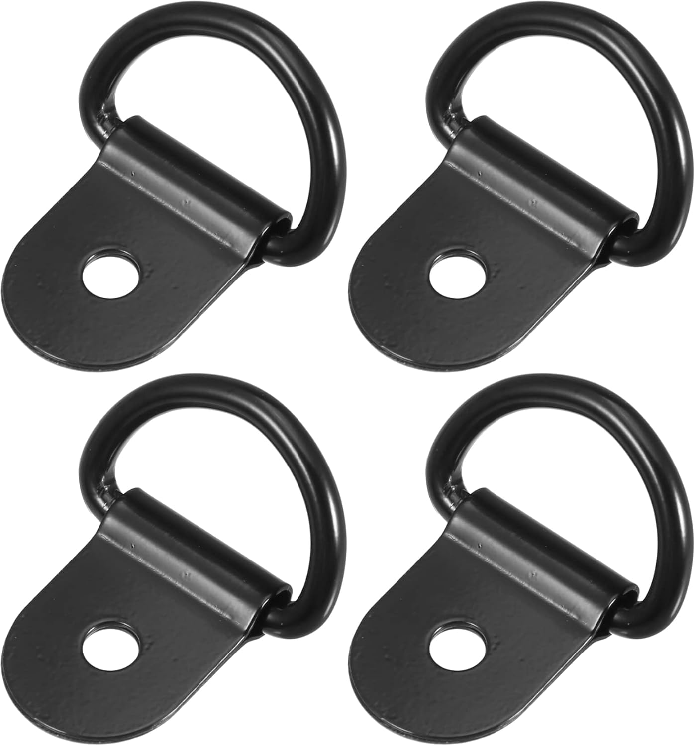 X AUTOHAUX 4Pcs D Ring Tie down Anchor 3Mm Diameter D Rings Anchor Lashing Ring for Trailer Truck Boat RV ATV SUV Vehicle Cars Black image number 4