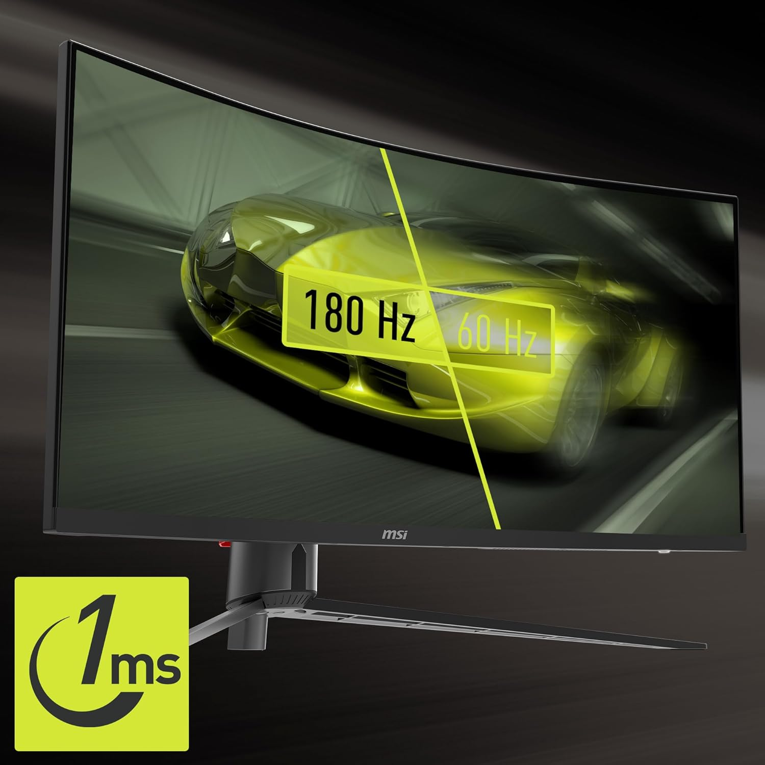 MSI MAG 345CQR 34" UWQHD 180Hz 1000R Curved VA Gaming Monitor - Black