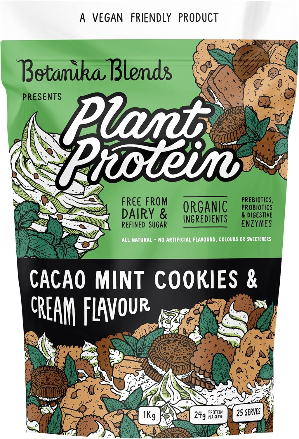 Botanika Blends Cacao Mint Cookies & Cream Flavour Plant Protein 1 Kg
