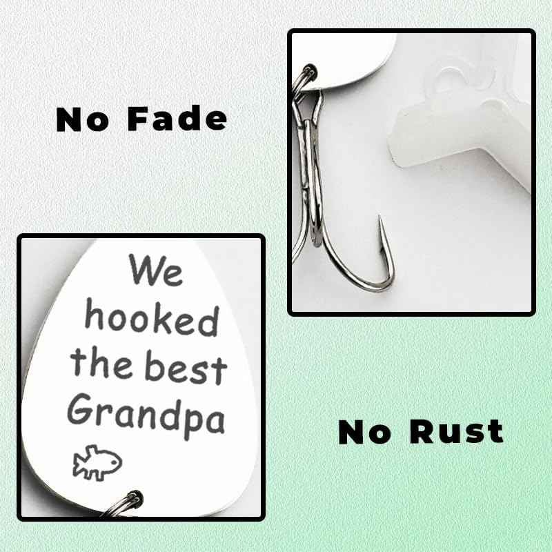 Grandpa Papa Christmas Birthday Gifts for Men Grandfather Fishing Stuff Lures for Papa Pawpaw Retirement Gift Ideas image number 3