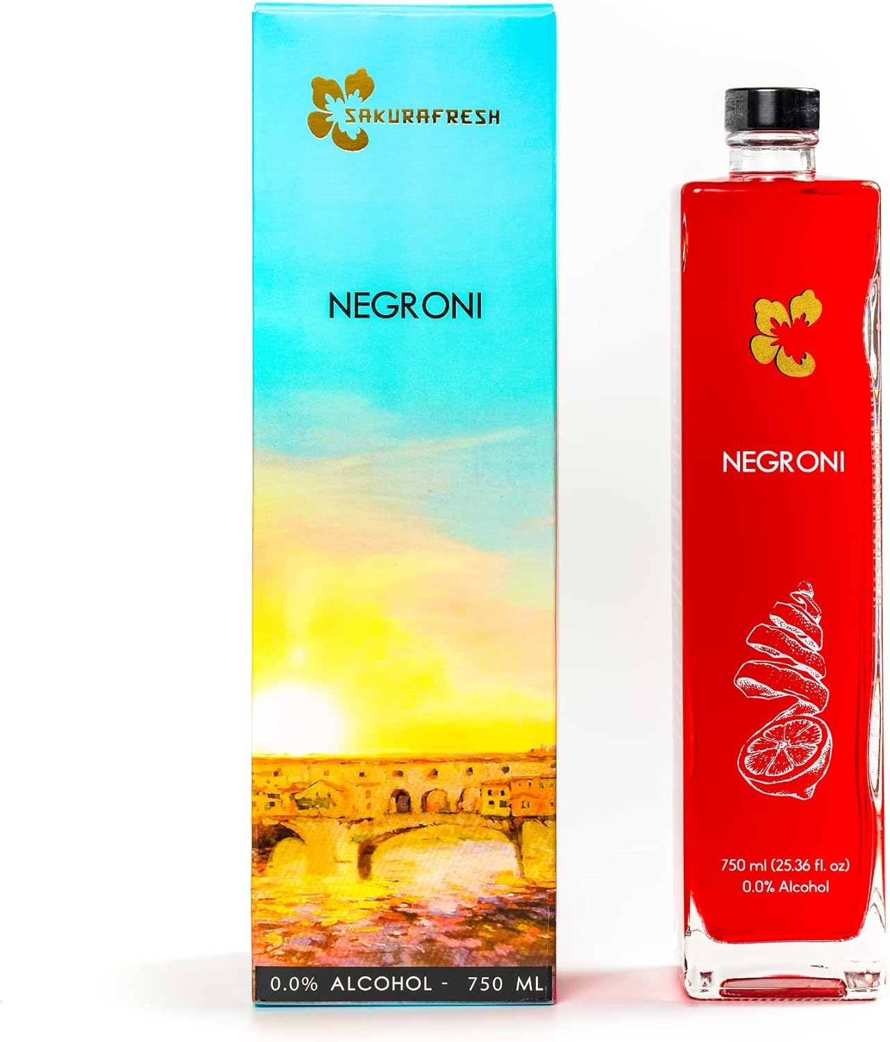 Sakurafresh Negroni | Zero Alcohol Italian Cocktail| Awards Winning - Five Global Medals |All Natural Botanicals Extract | Use in Negroni Frappe, Oaxacan Negroni, Negroni Garibaldi or Boulevardier Cocktails | Drink as Straight Pour or in Cocktails image number 5