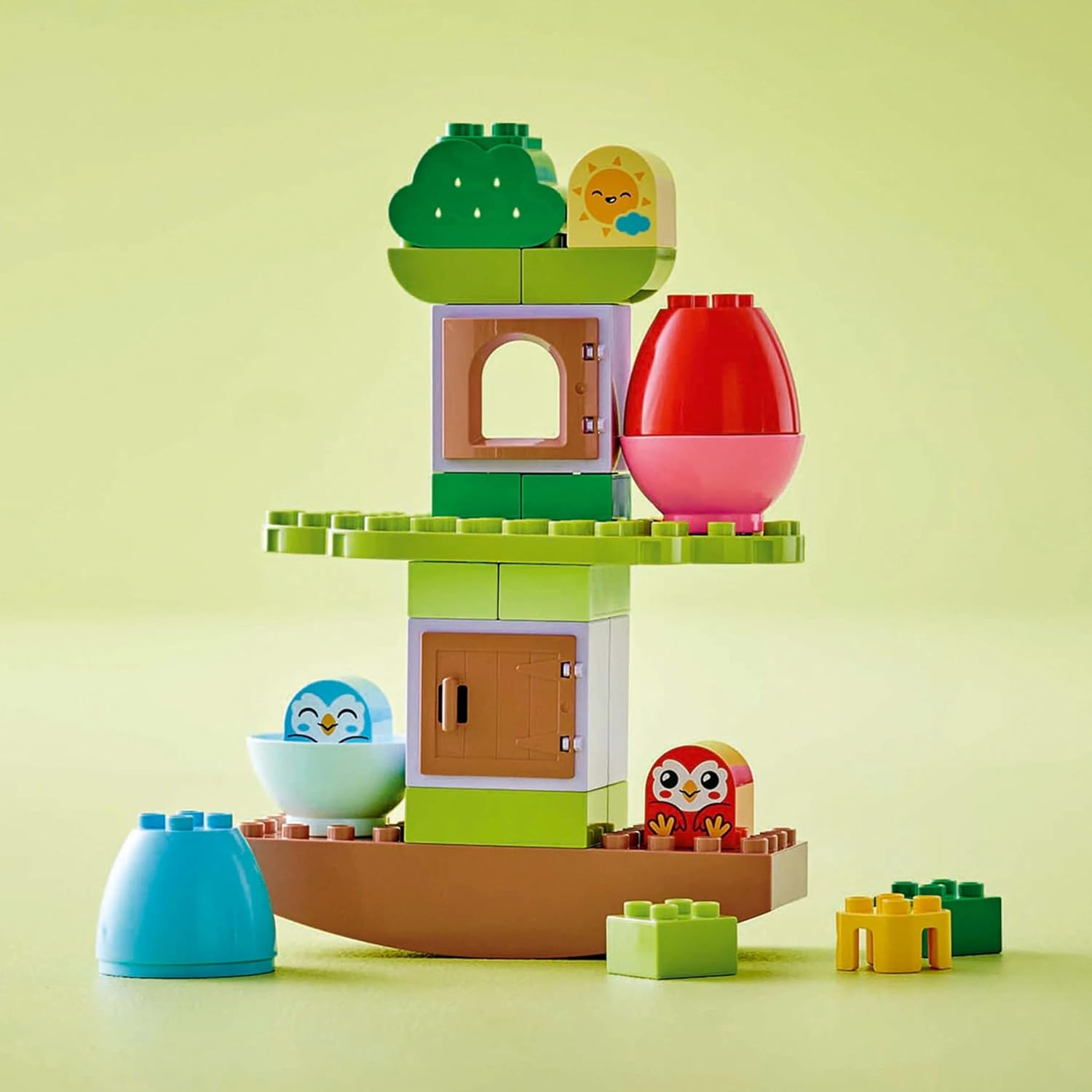 LEGO DUPLO My First Balancing & Stacking Tree Toy for 18 Month Old Boys & Girls, Toddler Learning Toy with Tree House and 2 Bird Animal Figures, Educational Kids' & Baby Early Development Toys 10440 image number 5