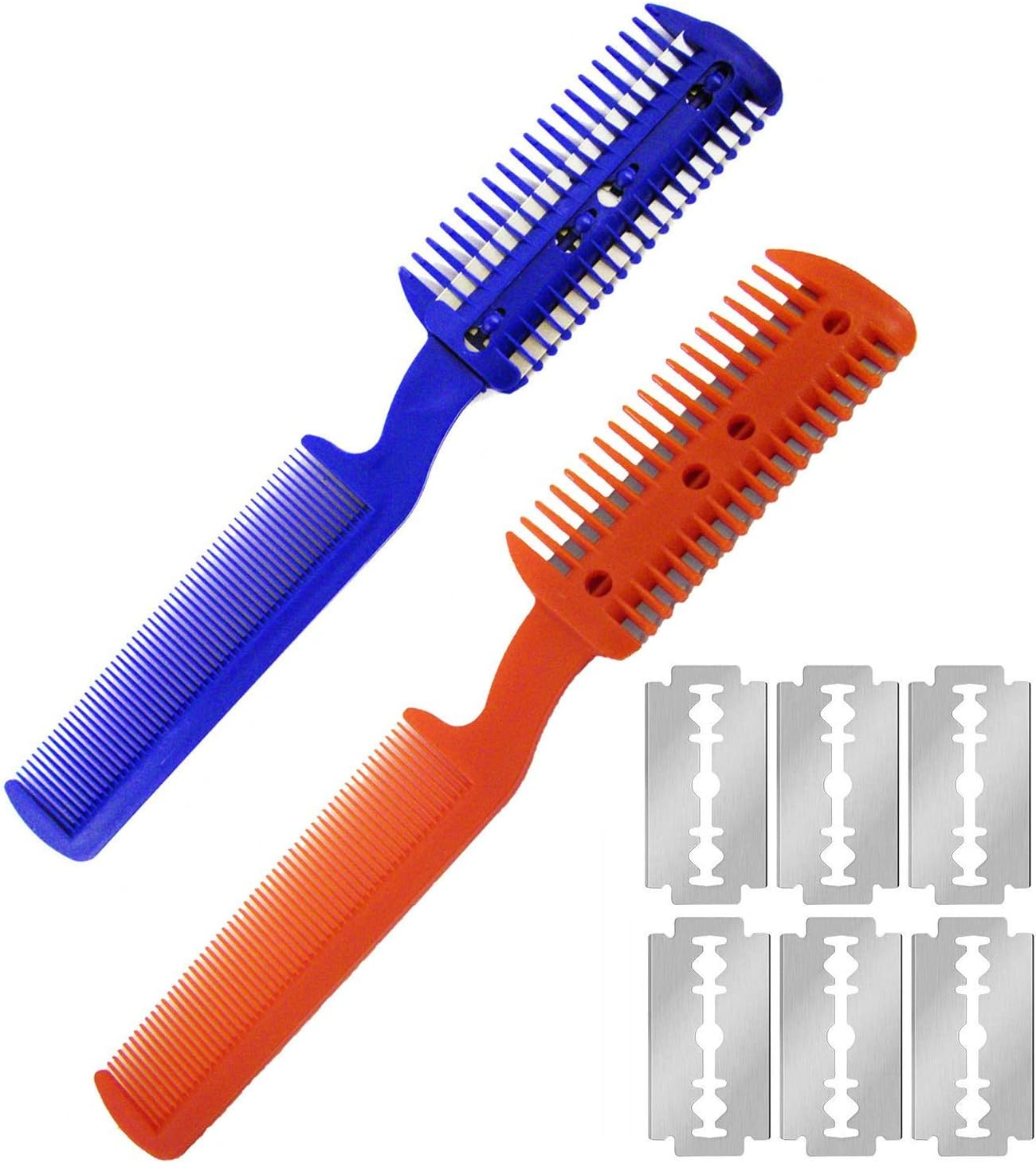 Universal Unisex Razor Comb Home Hair Cut Scissor (W/ 6 Bonus Replacement Razors) image number 5