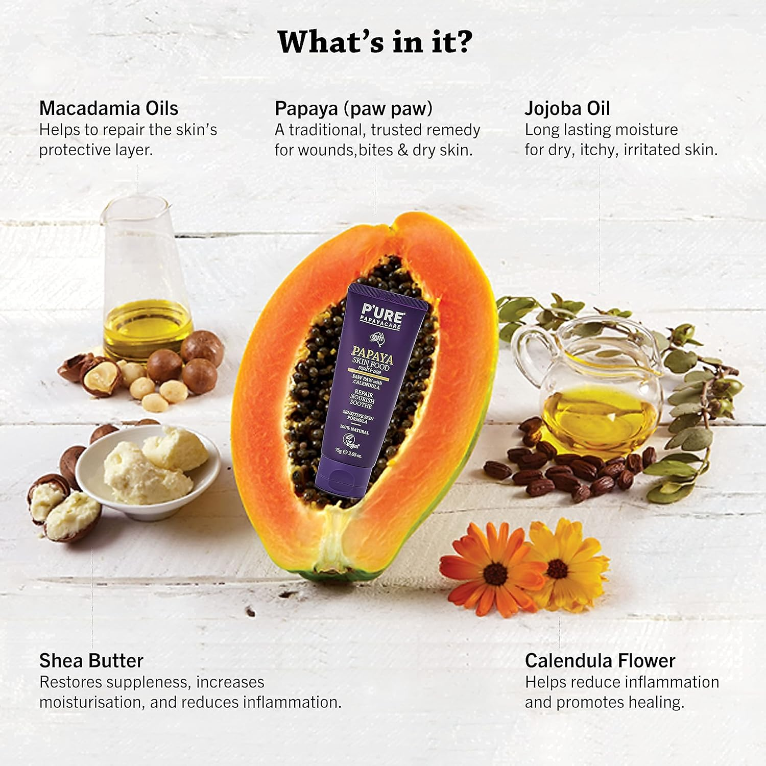 P'URE Papayacare Papaya Skin Food Multi-Use Body Cream 75 G