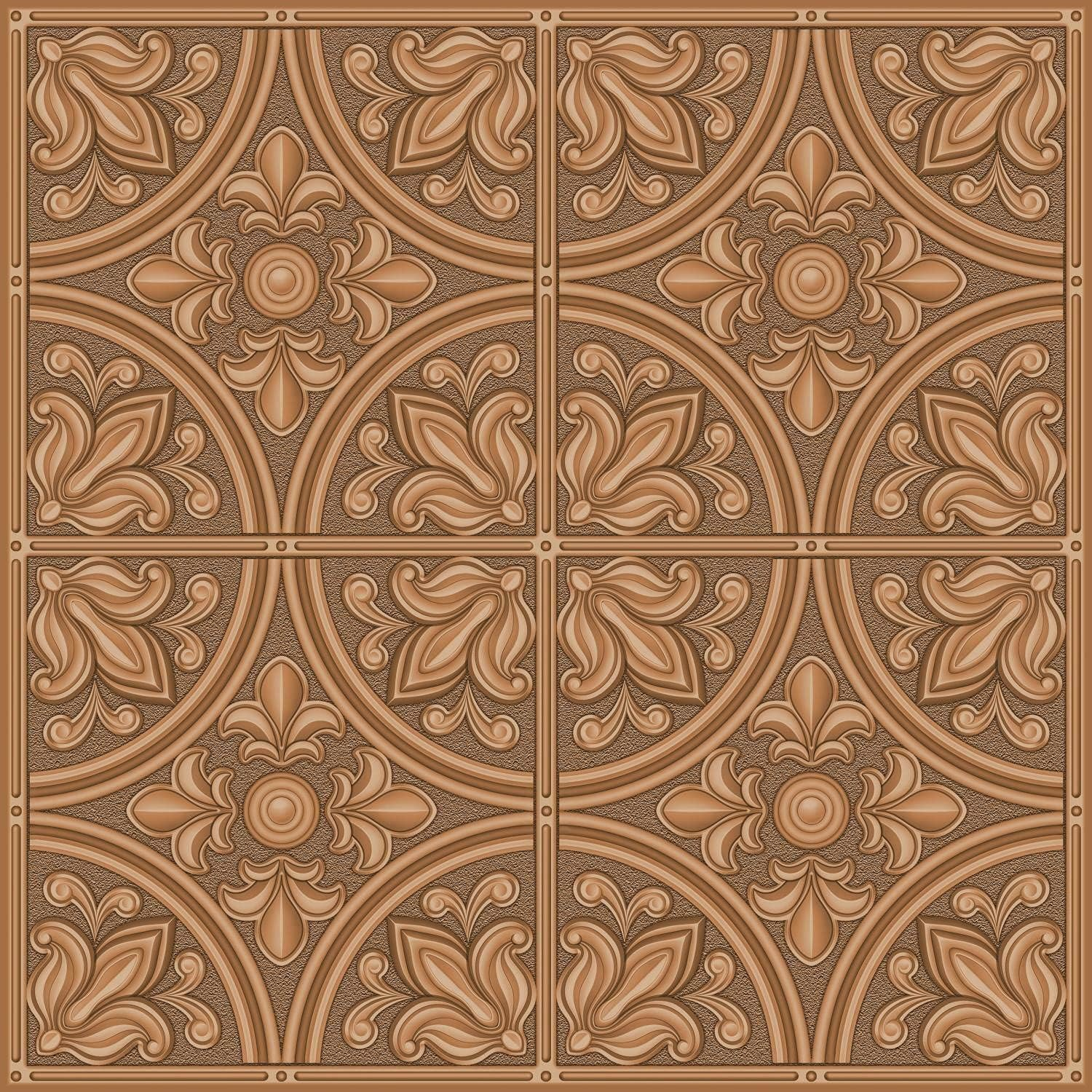 Roommates TIL4873FLT Sticktiles Copper Tin Peel and Stick Tile Backsplash