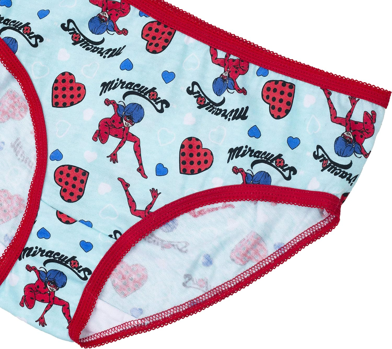 Miraculous Girls' 100% Combed Cotton Ladybug Underwear in Sizes 4, 6 and 8 image number 6
