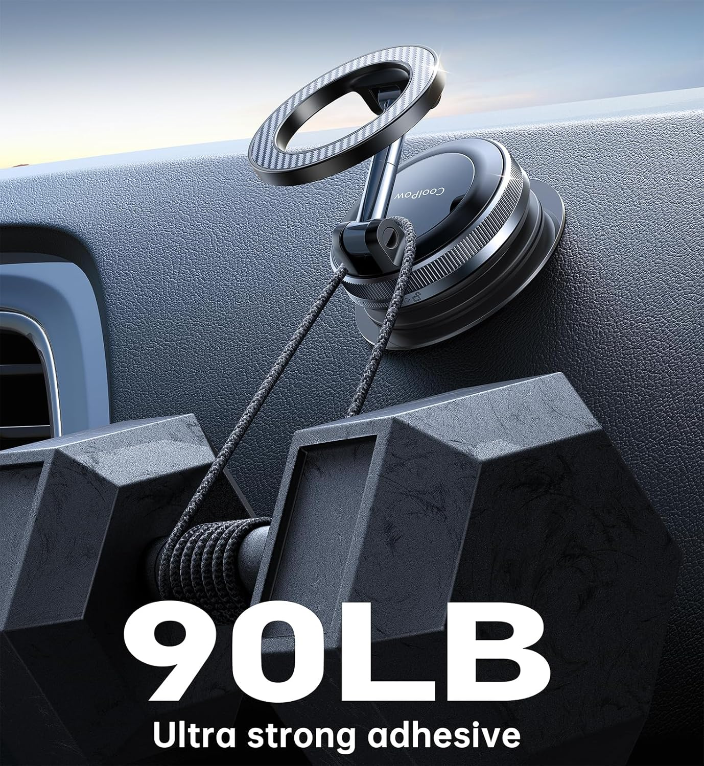 For Magsafe Car Mount, 360&deg; Adjustable Vacuum Suction Phone Holder,Magnetic Mobile Phone Holder for Car Fit Iphone 16 Pro Max plus 15 14 13 12 image number 6