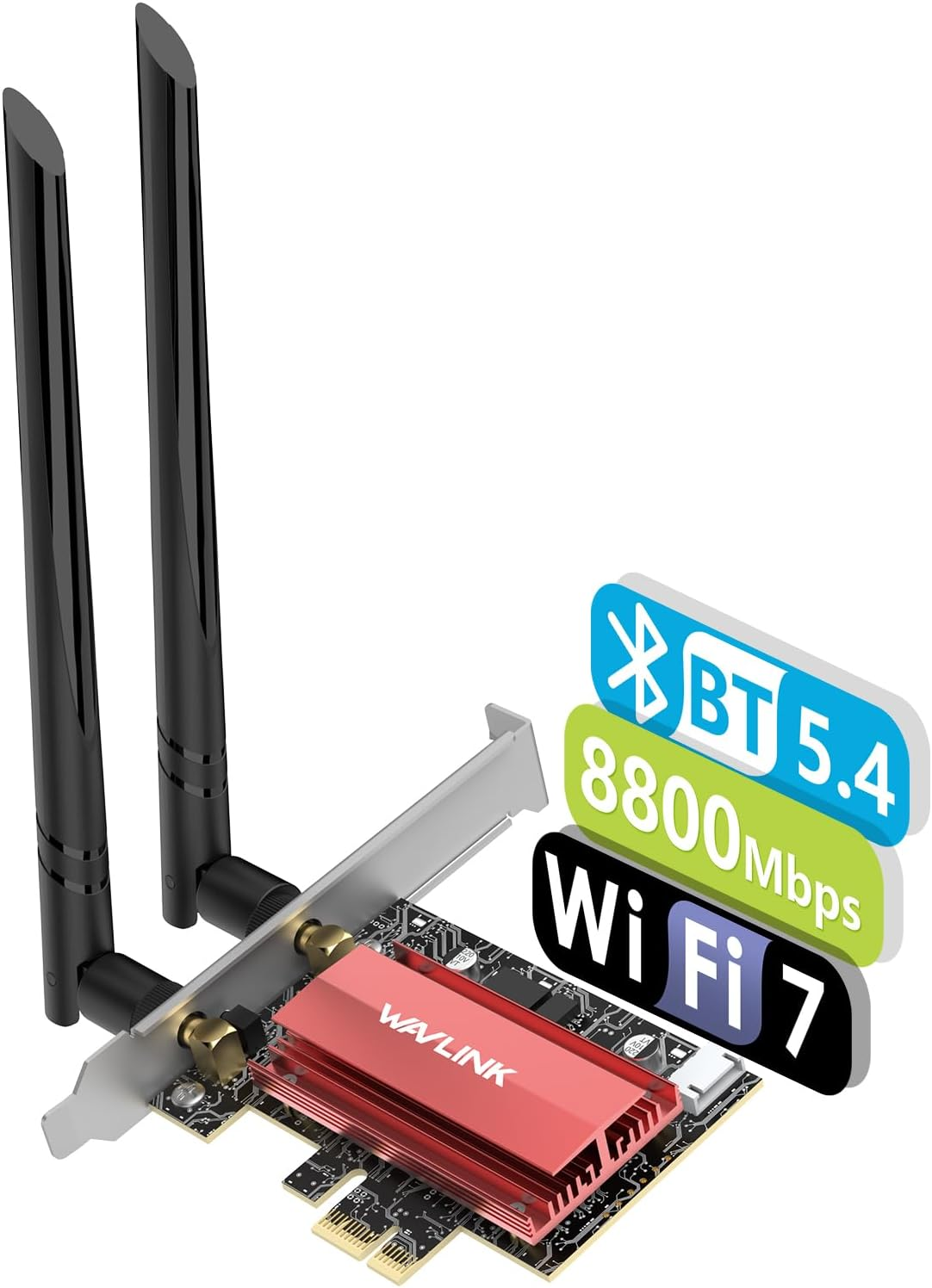 WAVLINK Pcie Wifi 7 BE8800 Network Card with Bluetooth 5.4, 2025 Tri-Band BE200 Wireless Adapter for Windows 11/10(64Bit), Only Support Intel Motherboard, Not Compatible with AMD image number 5