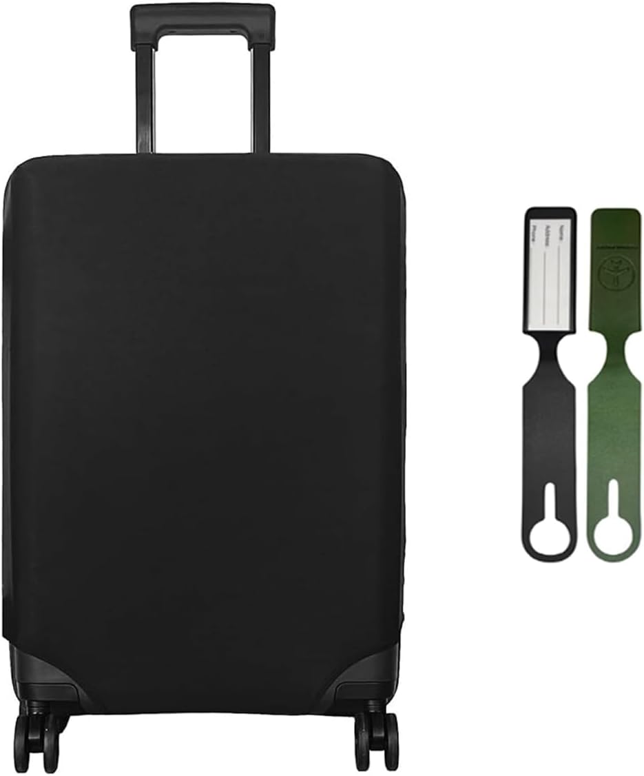 ZANZER Suitcase Cover Protector with Luggage Tag for 26-32 Inch, Elastic Dust Luggage Cover for Suitcase, Washable Thickened Anti-Scratch Travel Accessories ((Fit 26-28 Inch) L)