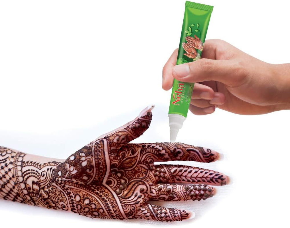 Neha Fast Henna Red Mehandi Cones, (Pack of 10) 25Gm in Each Tube