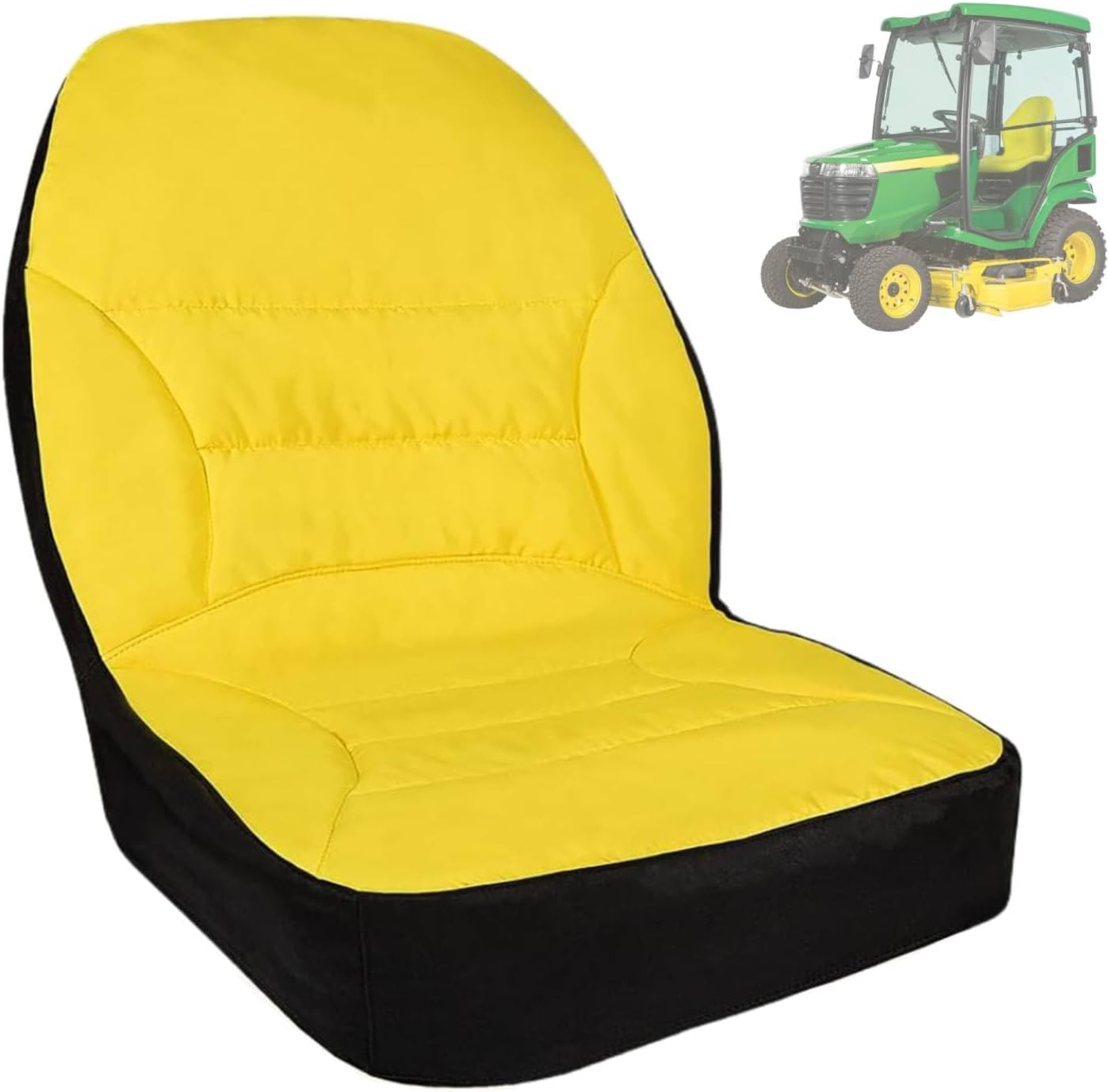 Tractor Seat Cover, LP95233 Water Proof Riding Lawn Mower Seat Cover, Compatible with John 3E 3R 4 M Series 1023E Tractor, Back up to 18In High, Oxford 300D Fabric image number 4