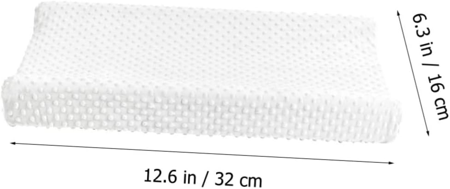 Baby Changing Pad Cover Set 2Pcs Polyester Changing Table Protector Detachable Washable Liners in White and Grey for Nursery Use image number 6