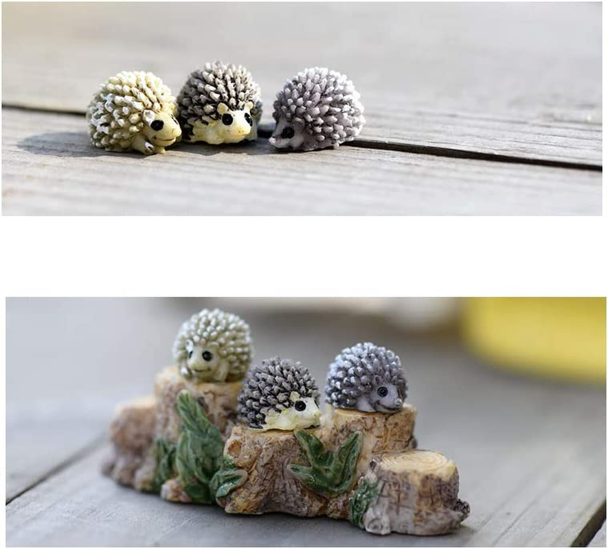 X Hot Popcorn 30 Pcs Mini Hedgehog Figurines, Miniature Moss Landscape DIY Garden Decor
