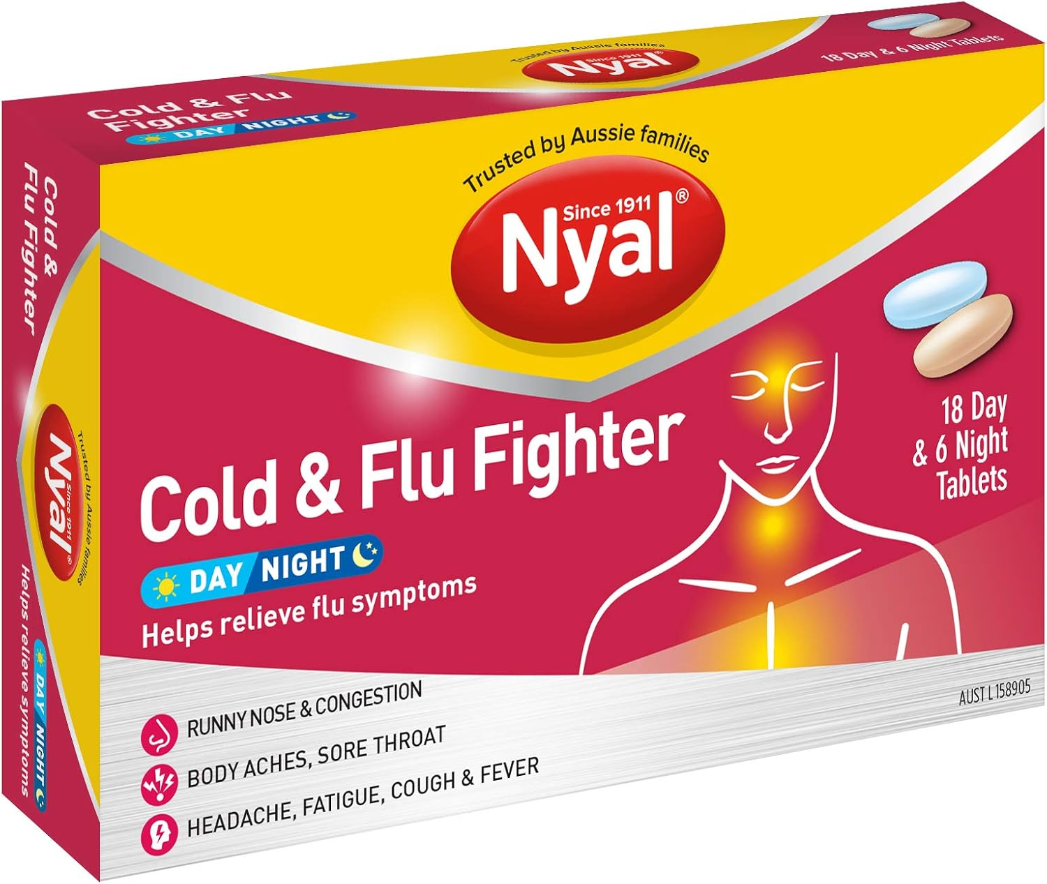 Nyal Nyal Cold+Flu Fighter D/N 24S, 24 Count image number 1