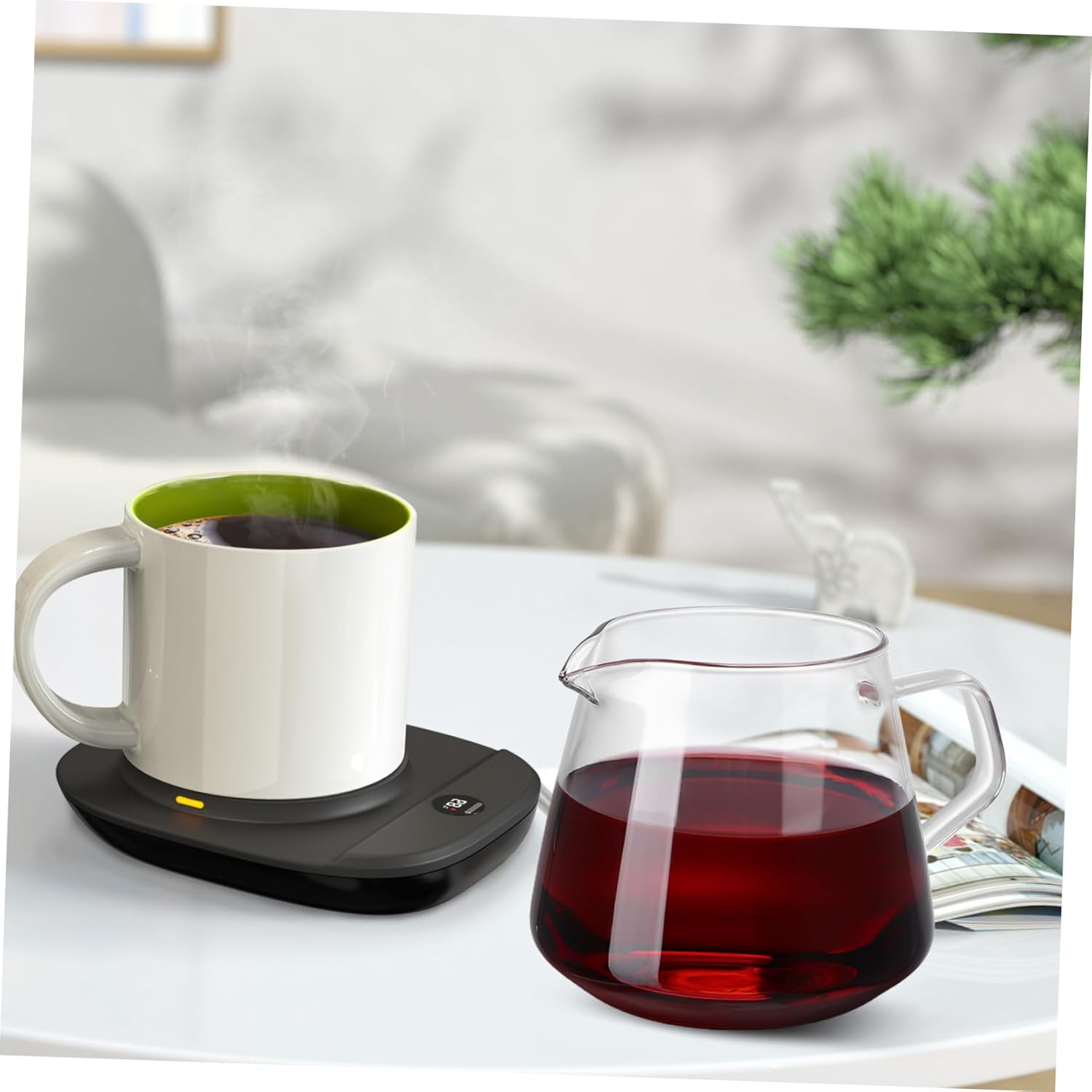 1Pc Transparent Glass Kettle Heat Resistant Coffee Pot for Home Brewing Ergonomic Handle for Tea Milk Juice and More image number 4