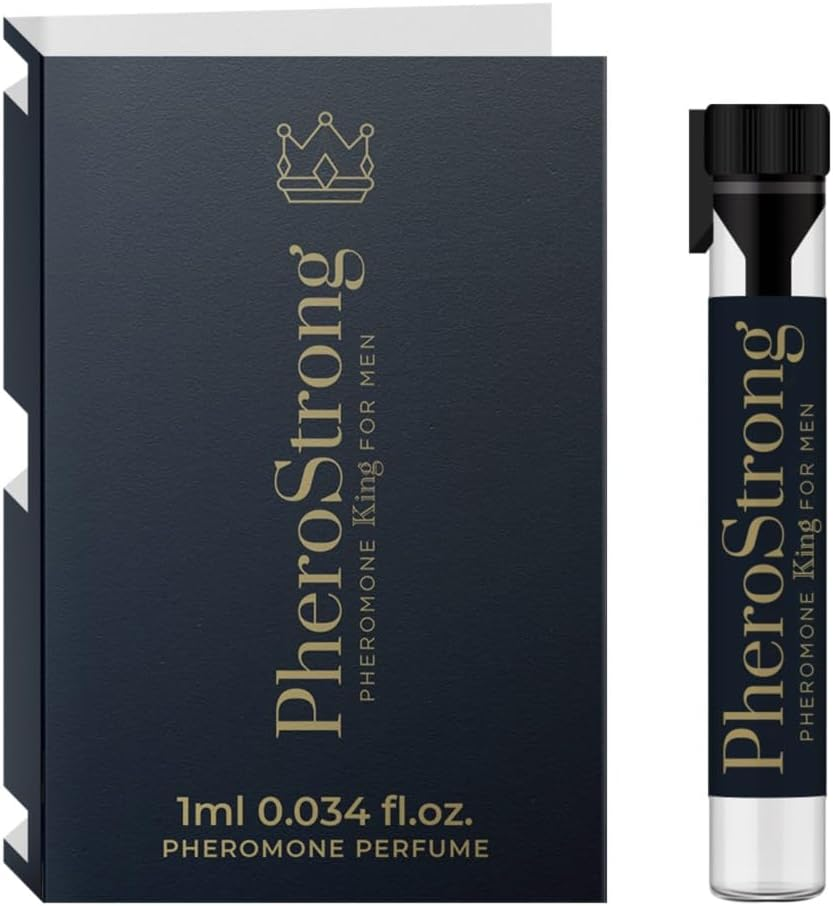 Pherostrong King for Men 1Ml - Extra Strong Sex Pheromones Perfume for Man to Attract Woman Long Lasting Cologne Men - Feromonas Para Hombre Atraer Mujeres - Fragances Sampler Travel Size