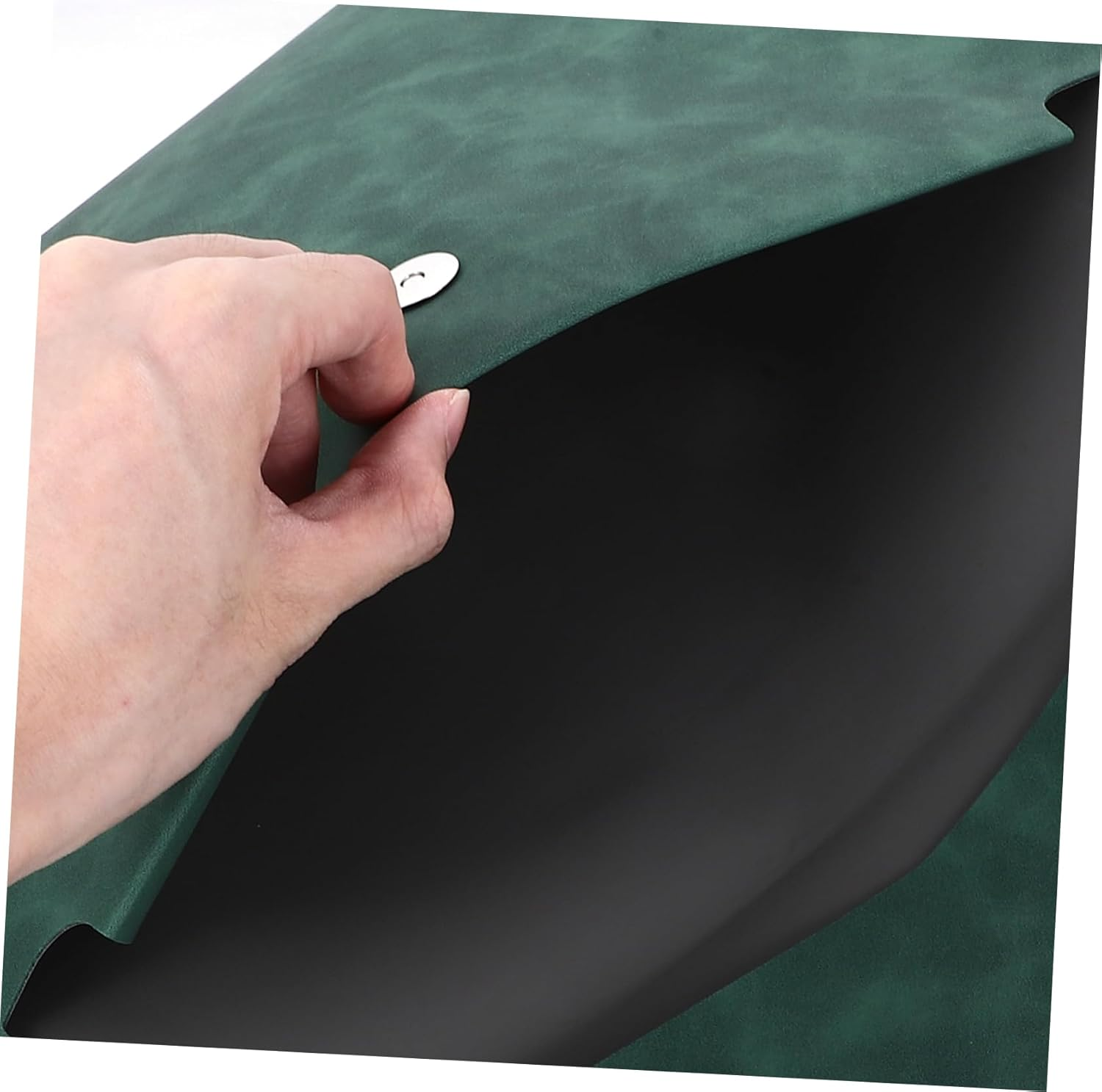 Veemoon Faux Leather Document Organizer Bag Portable Button Pouch for Files Passports Essentials Versatile Storage for Men Teachers Students image number 2