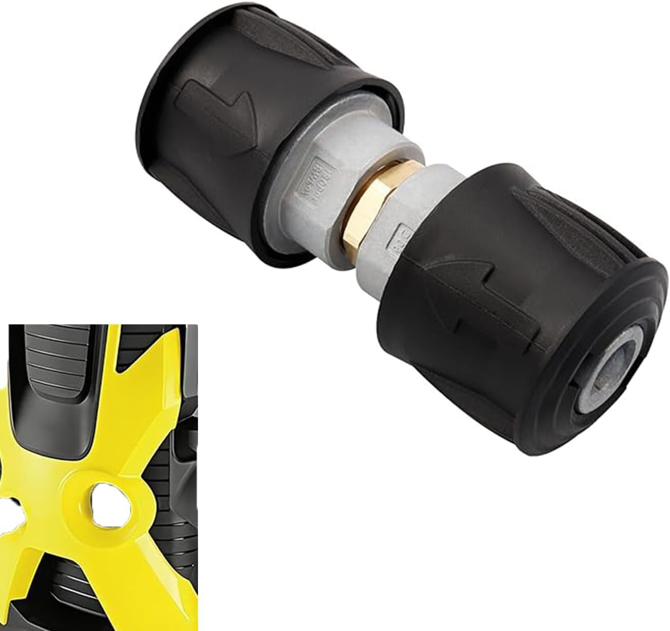 Quick Connector Replacement for Spray Guns and Electric Cleaning Machines, Quick Connect Hose Adapter for Karcher High-Pressure Cleaning Machine Hose, M22 14Mm Internal Thread Connector image number 1