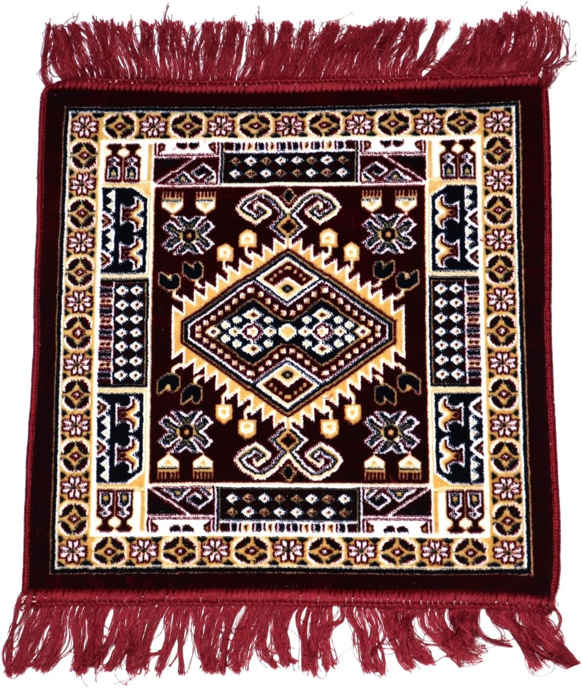 ASHIRWAD Puja Aasan Velvet Wool Pooja Aassan Meditation Cloth Rug Mat Aasanam Rug Mattress (Maroon-3)