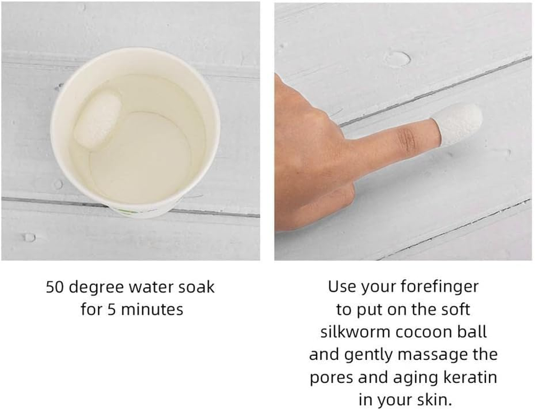 Lot 100X Natural Silkworm Cocoons Facial Scrub Balls Skin Care image number 4