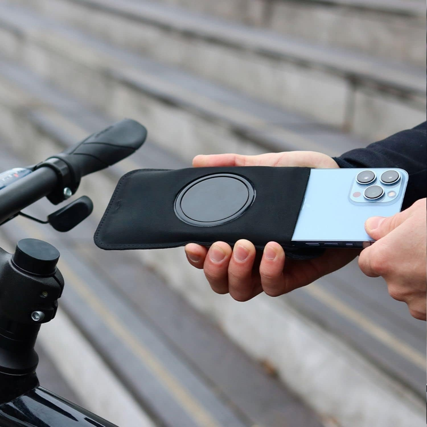 Shapeheart - Magnetic Bike Phone Holder for Bike Stem anti Vibration Waterproof Phone Holder for Bike 360&deg; Orientation image number 5