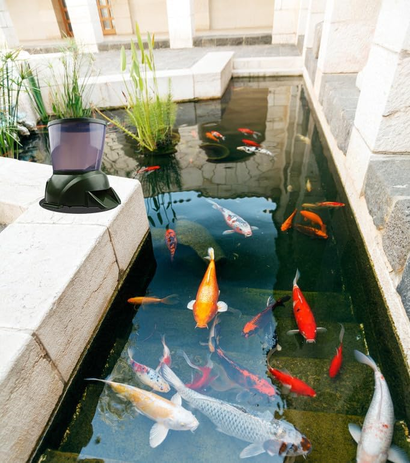 TEMU-SC 4.5L Pond Feeder, Automatic Fish Feeder for Pond, Automatic Koi Fish Feeder for Pond Outdoor, Fish Feeder Automatic Dispenser(Battery Powered) - 4.5L image number 5