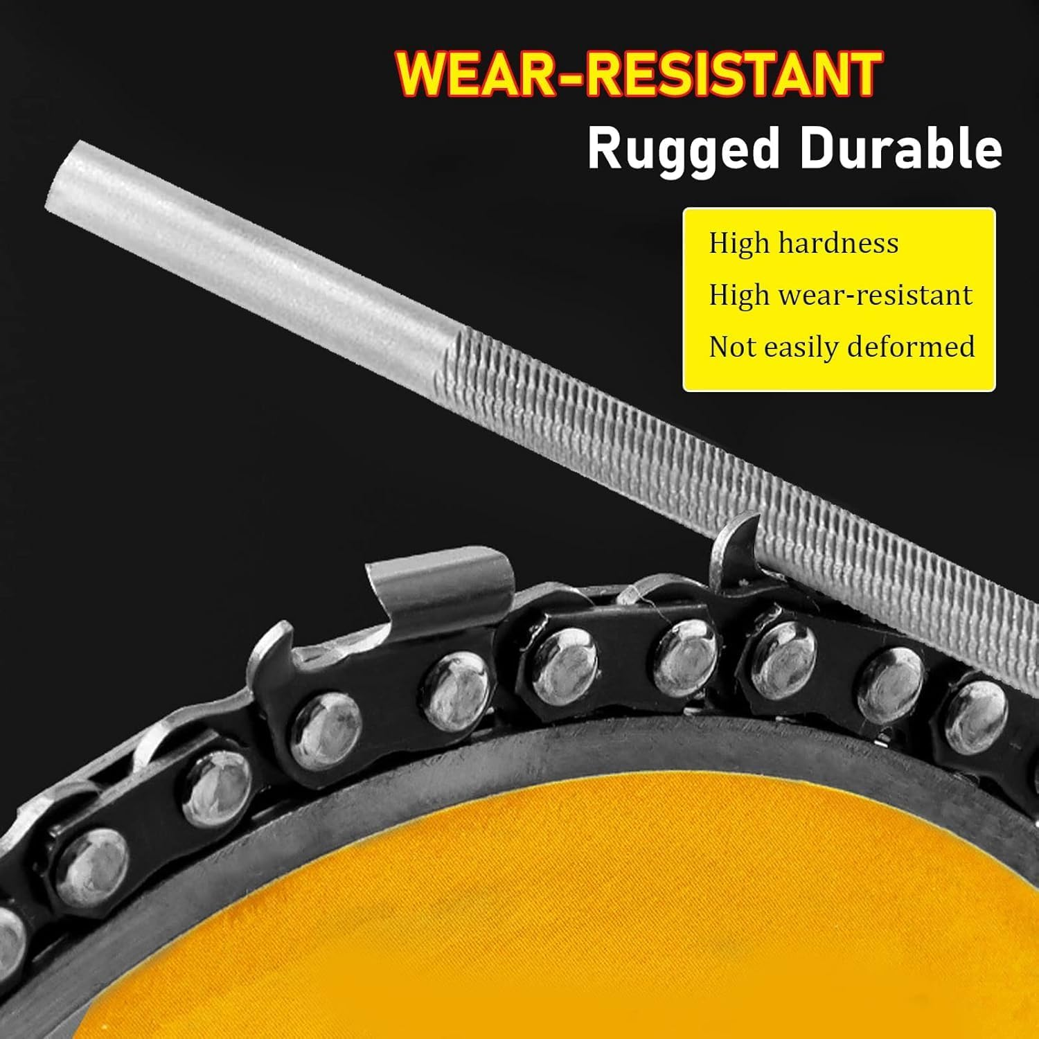 6Pcs 7/32"Chainsaw File,Round Chainsaw Chain Sharpening File,Chain Saw Hand Files for Chainsaw Types,Chainsaw Chain Sharpening Tools,Manual Chainsaw Sharpener,Double Cut Chainsaw Blade Files(Silvery) image number 4