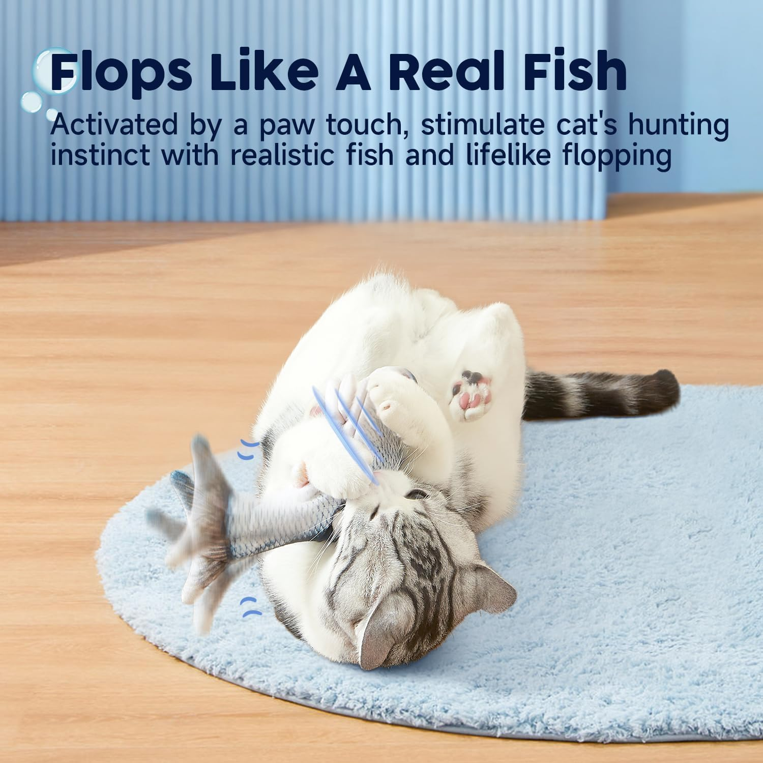 Electric Wiggling Fish Interactive Plush USB Rechargeable Cat Toy with Exquisite Packaging Perfect for Cat Lovers