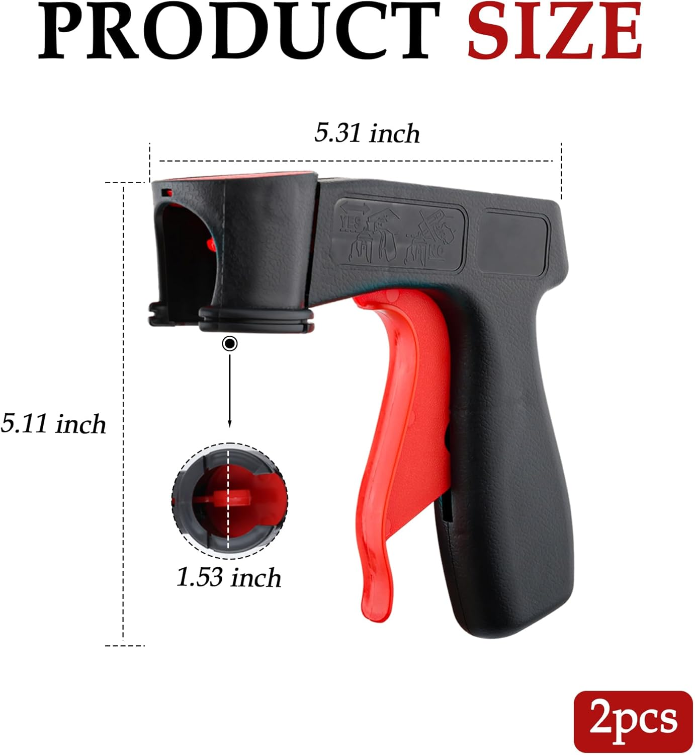 2PCS Spray Can Trigger Handle with Full Hand Grip,Reusable Paint Handle with Trigger to Convert Spray Cans to Paint Sprayer,Automotive Paint Sprayer Suitable for Body Repair Paint Sprayer image number 3