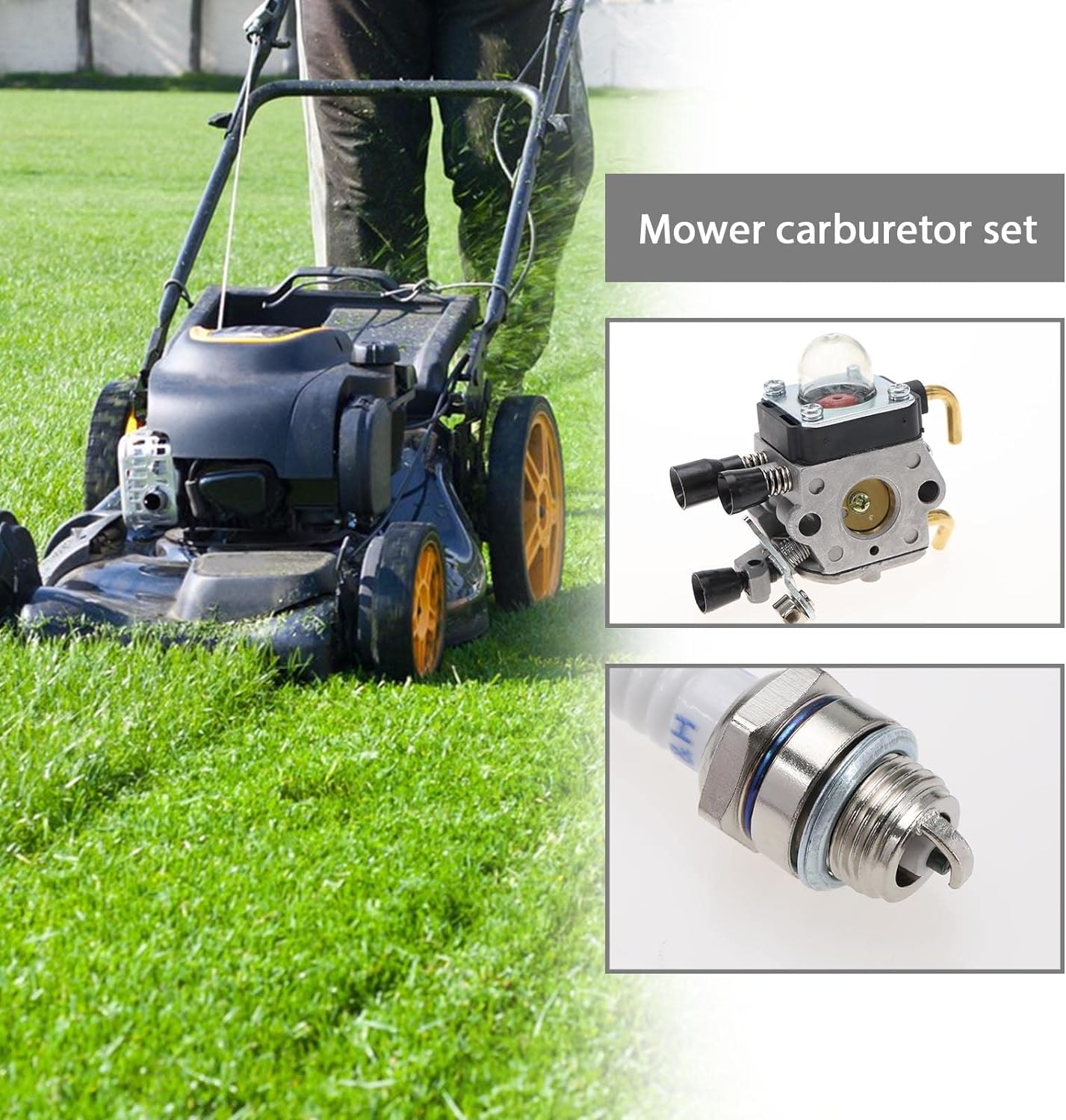 Set with 9Pcs Carburetor Kit Replacement Compatible with STIHL FS55 FS55R FS55RC FS38 KM55 HL45 KM55R Carburetor Service Kit