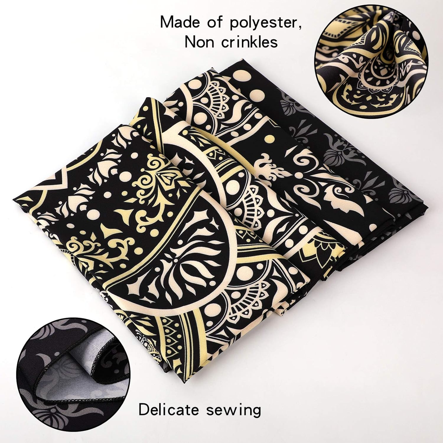 Edeesky Black Golden Mandala Tapestry Wall Hanging Psychedelic Medallion Wall Tapestry Aesthetic Indian Hippie Wall Decor Bohemian Wall Art Boho Home Decoration Blanket for Bedroom,Living Room,Dorm image number 6