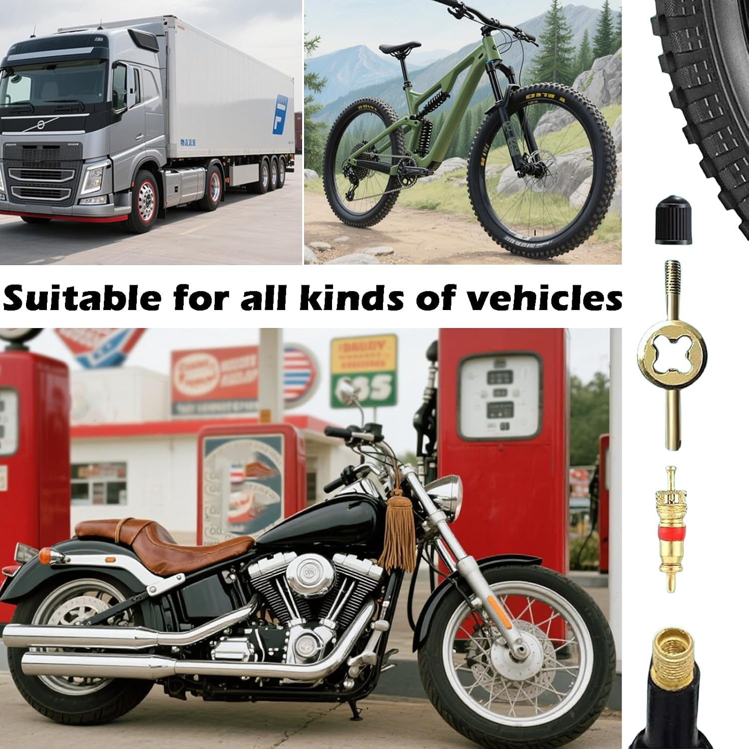 Hrenvaxil Puncture Repair Kit, Tyre Repair Kit for Road and Mountain Bikes Inner Tyre, Self - Adhesive Bike Puncture Repair Patches with Metal Rasp and Box image number 2