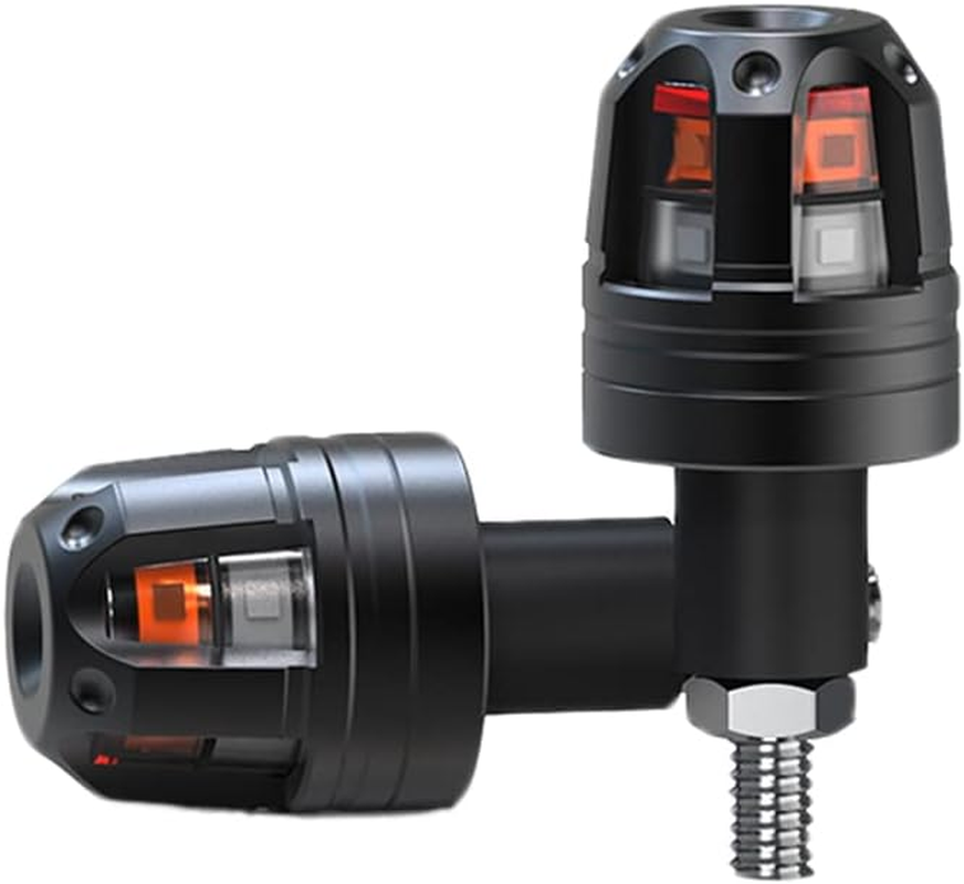 TOTMOX Universal 7/8"(22Mm) Handlebar Grip Bar Plug Light, Motorcycle Turn Signal, Daytime Running Light, Bike Strobe Side Marker, 2 PCS LED Handle End Mount Lamp, Blinker Light, Amber White Light image number 4