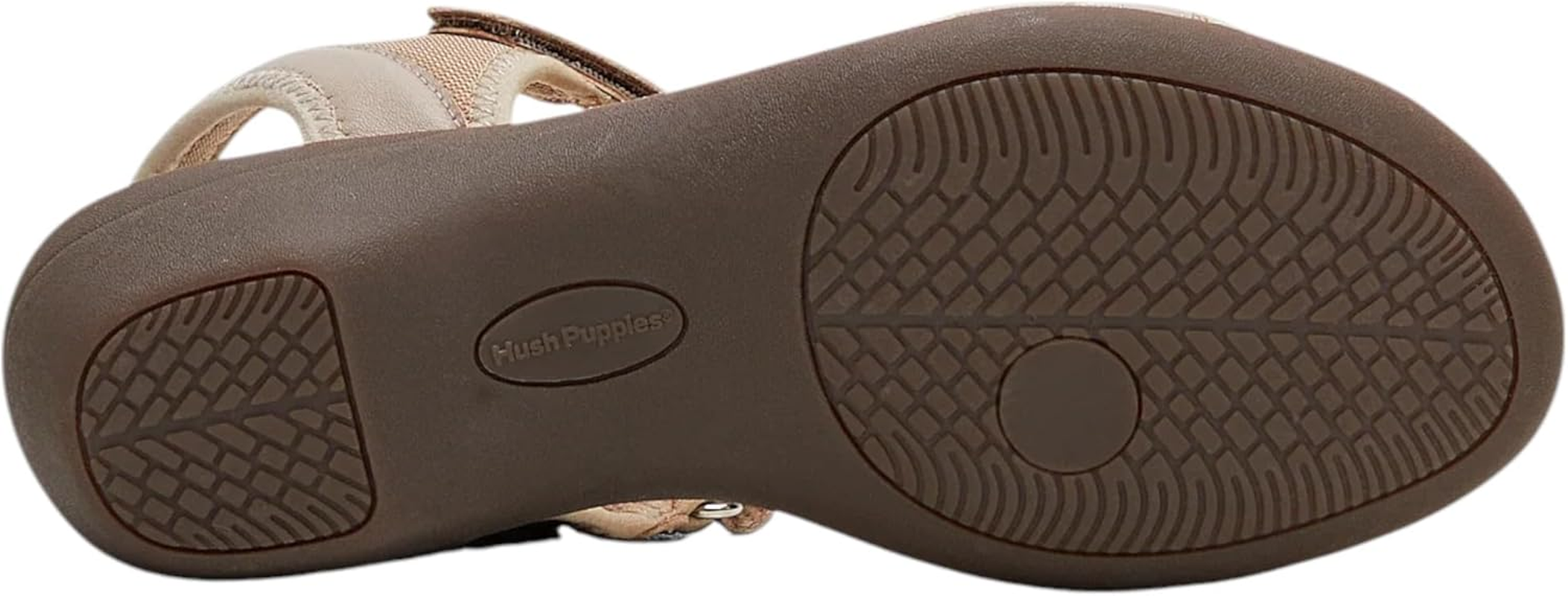 Hush Puppies Womens Amazing Taupe Slip on Leather Slides Sandals 42 image number 3