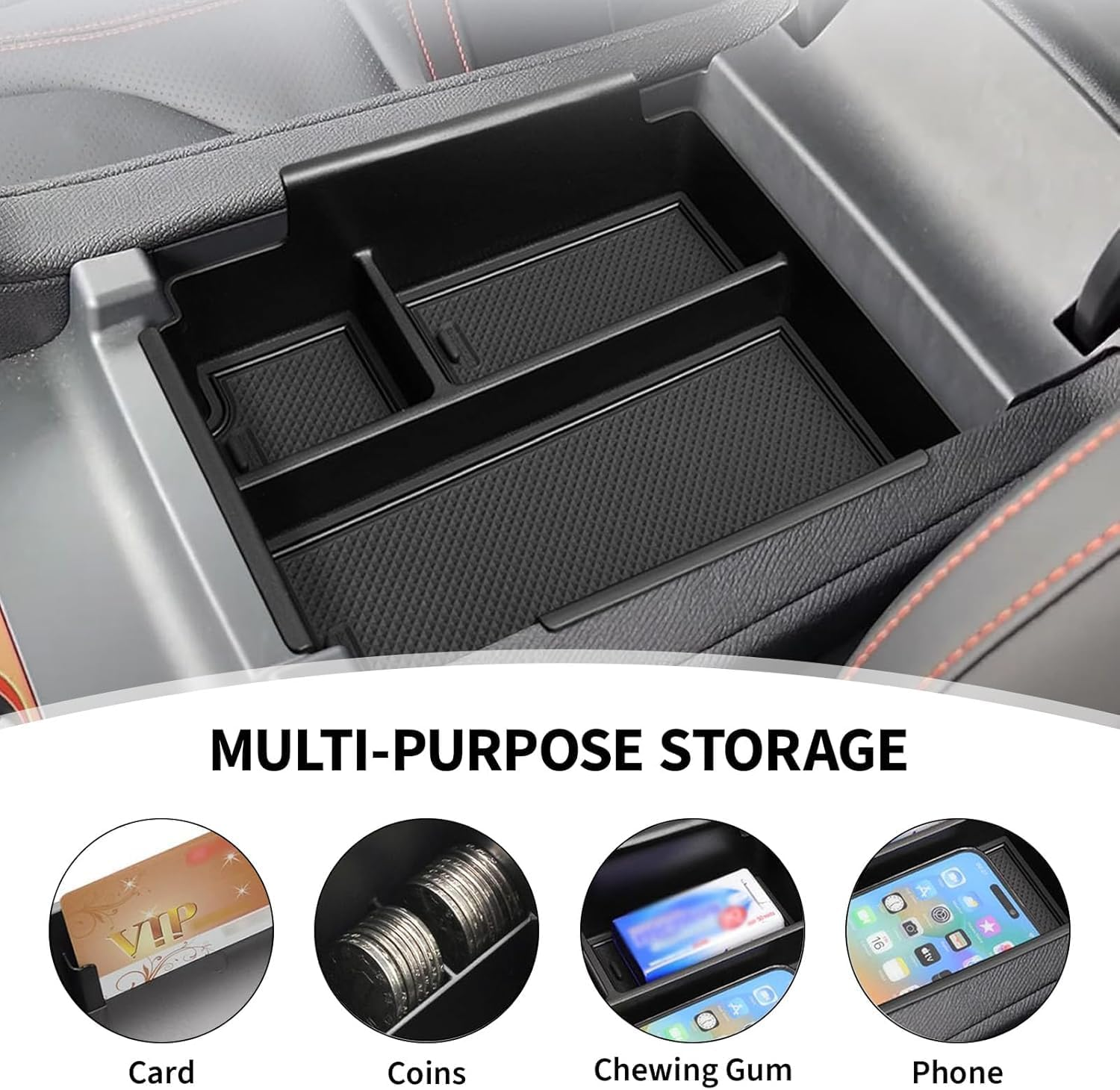 BYD Shark Accessories Center Console Organizer, Armrest Box Storage Tray for BYD Shark 2025 2024 Auto Pickup Accessories image number 4