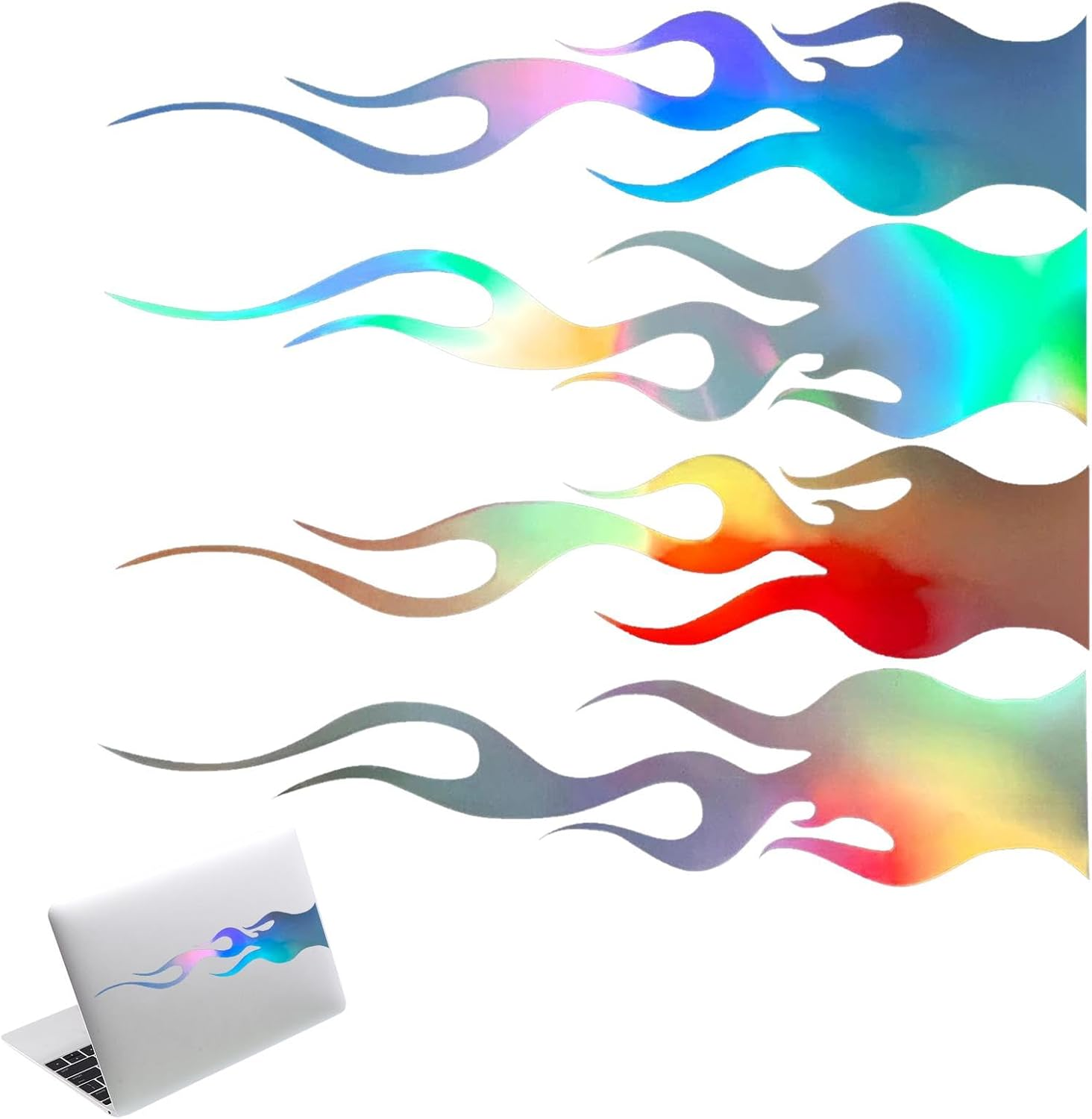 Flame Decals for | Flame Sticker Motorcycle Decals,Car Body Decals Flame Shape Unique Car Decals Car Accessories for Window Bumper Laptop Bottle Glass